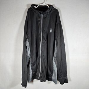 New Mens Spyder Empire Fleece Pockets Jacket Gray/grey Xl Full Zip